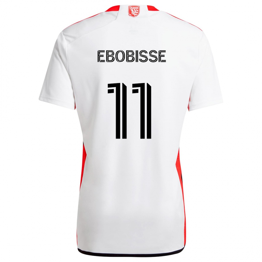 Bambino Maglia Jeremy Ebobisse #11 Bianco Rosso Kit Gara Away 2024/25 Maglietta