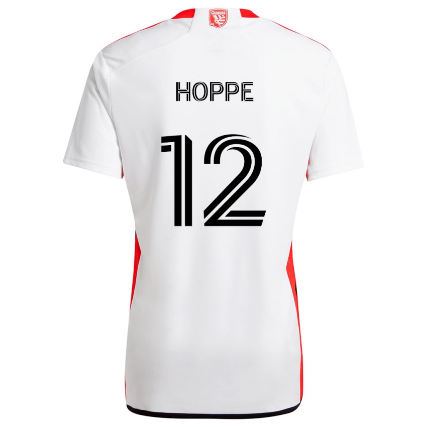 Bambino Maglia Matthew Hoppe #12 Bianco Rosso Kit Gara Away 2024/25 Maglietta