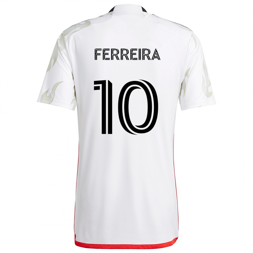 Bambino Maglia Jesús Ferreira #10 Bianco Rosso Nero Kit Gara Away 2024/25 Maglietta