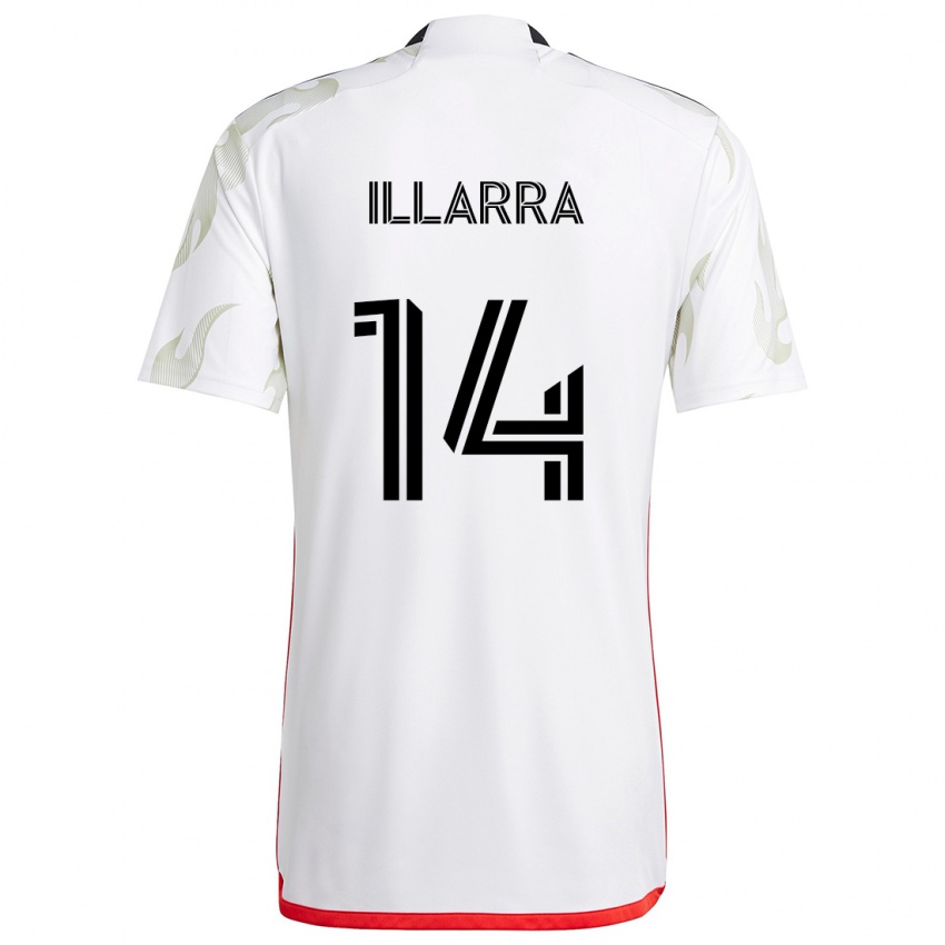 Bambino Maglia Asier Illarramendi #14 Bianco Rosso Nero Kit Gara Away 2024/25 Maglietta