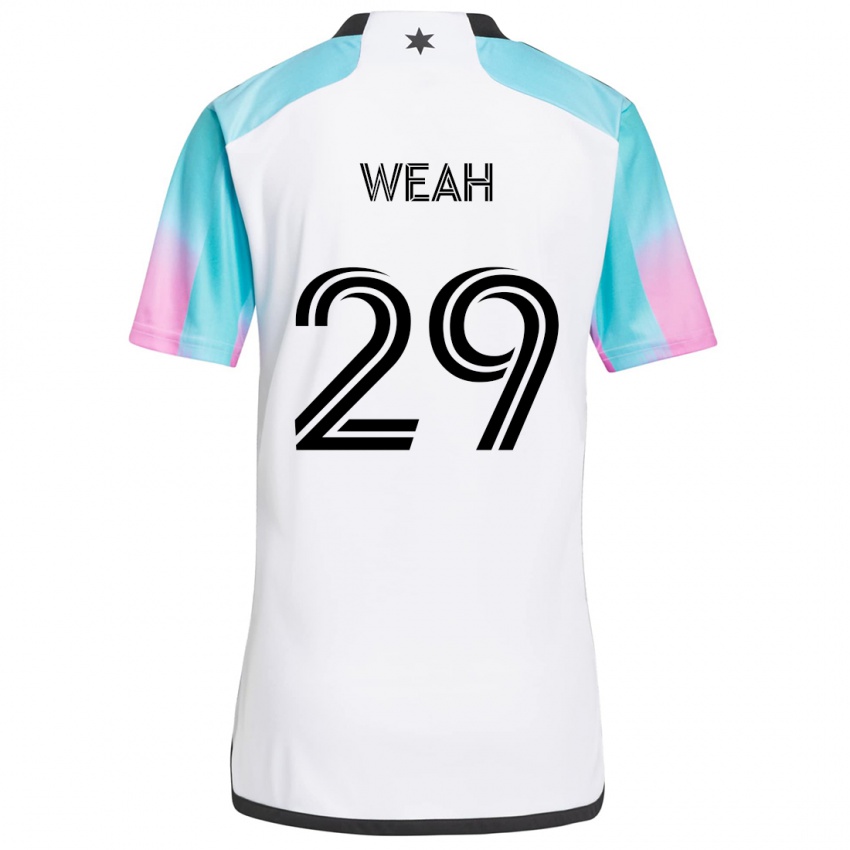 Bambino Maglia Patrick Weah #29 Bianco Blu Nero Kit Gara Away 2024/25 Maglietta