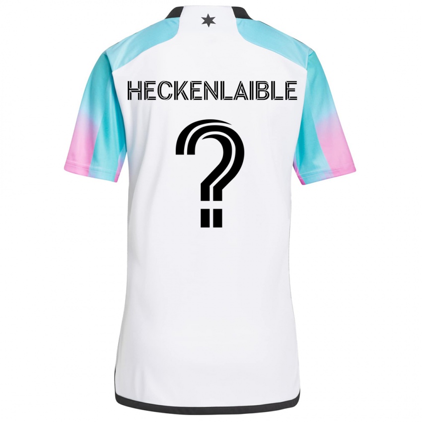 Bambino Maglia Andrew Heckenlaible #0 Bianco Blu Nero Kit Gara Away 2024/25 Maglietta