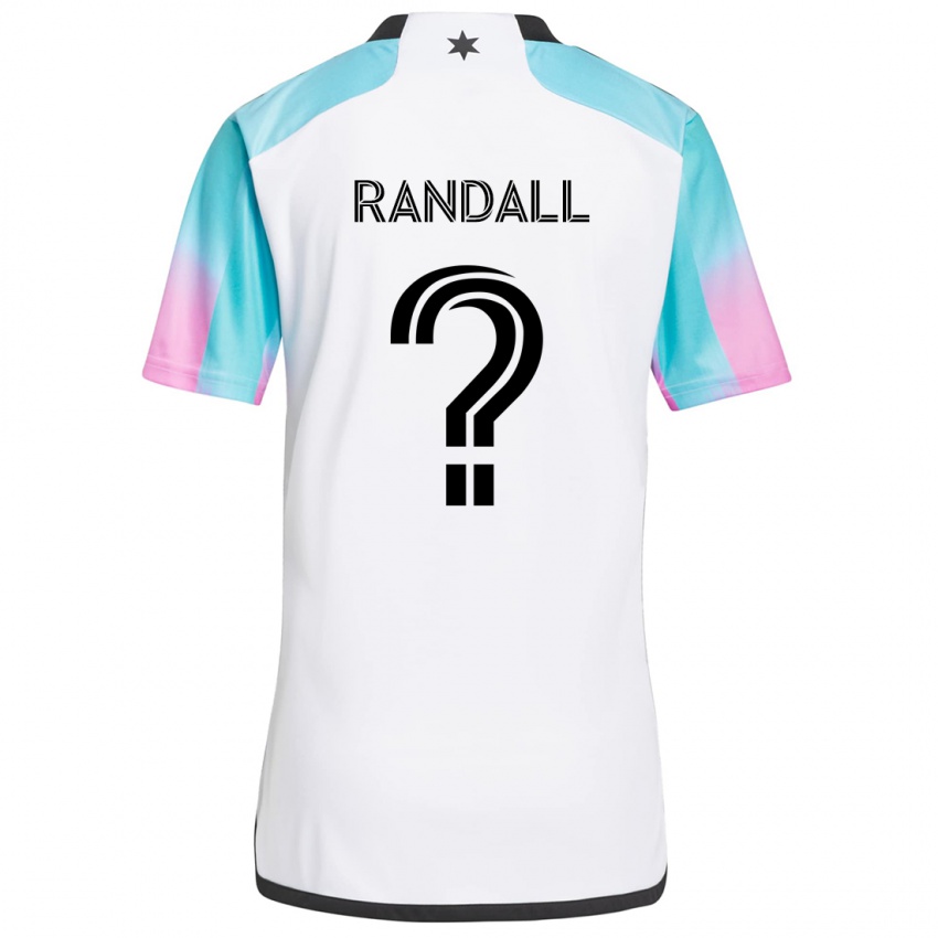 Bambino Maglia Alisa Randall #0 Bianco Blu Nero Kit Gara Away 2024/25 Maglietta