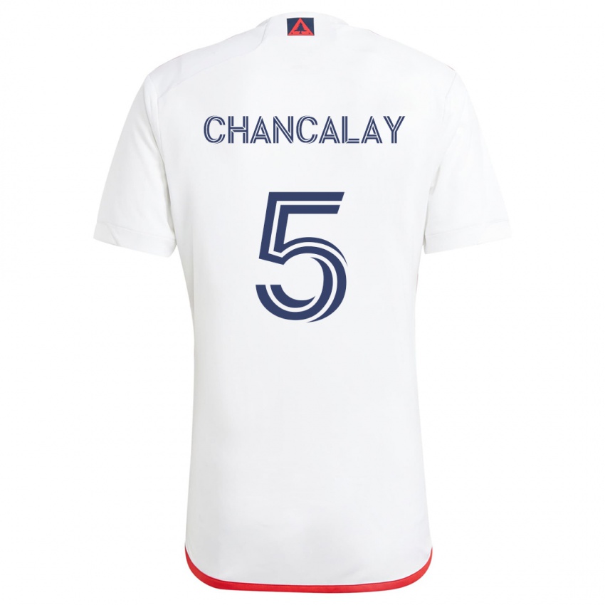 Bambino Maglia Tomás Chancalay #5 Bianco Rosso Kit Gara Away 2024/25 Maglietta