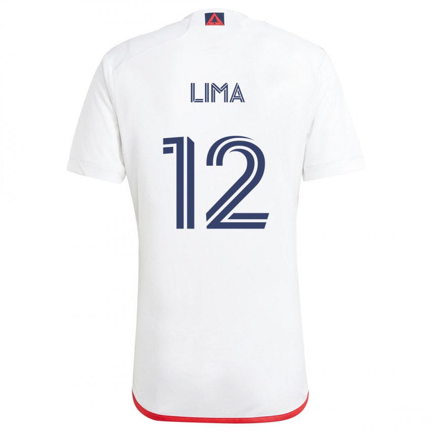 Bambino Maglia Nick Lima #12 Bianco Rosso Kit Gara Away 2024/25 Maglietta