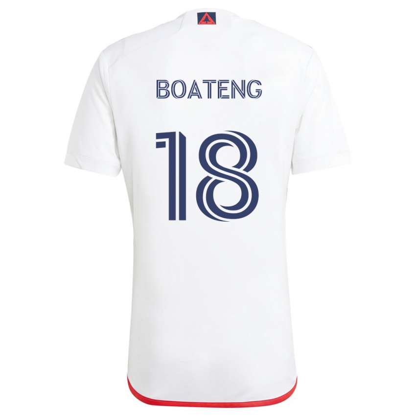 Bambino Maglia Emmanuel Boateng #18 Bianco Rosso Kit Gara Away 2024/25 Maglietta