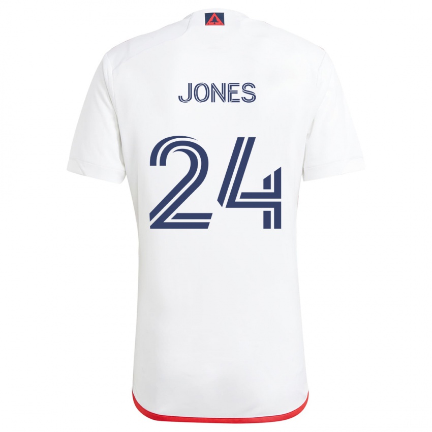 Bambino Maglia Dejuan Jones #24 Bianco Rosso Kit Gara Away 2024/25 Maglietta