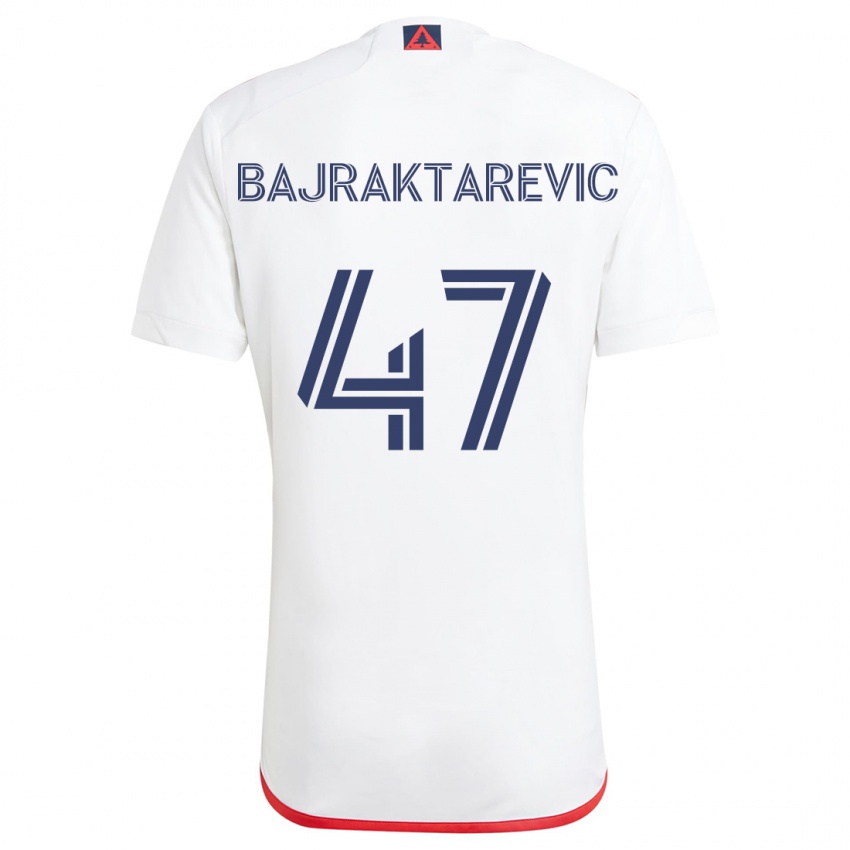 Bambino Maglia Esmir Bajraktarevic #47 Bianco Rosso Kit Gara Away 2024/25 Maglietta