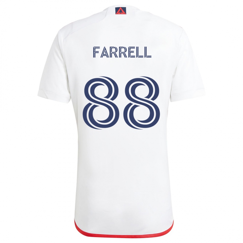 Bambino Maglia Andrew Farrell #88 Bianco Rosso Kit Gara Away 2024/25 Maglietta