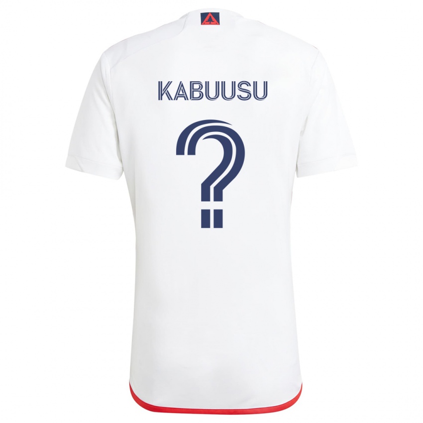 Bambino Maglia Jamie Kabuusu #0 Bianco Rosso Kit Gara Away 2024/25 Maglietta