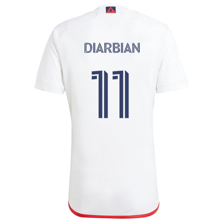 Bambino Maglia Gevork Diarbian #11 Bianco Rosso Kit Gara Away 2024/25 Maglietta