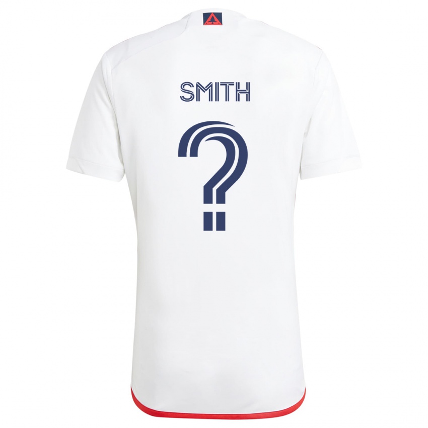 Bambino Maglia Braedon Smith #0 Bianco Rosso Kit Gara Away 2024/25 Maglietta