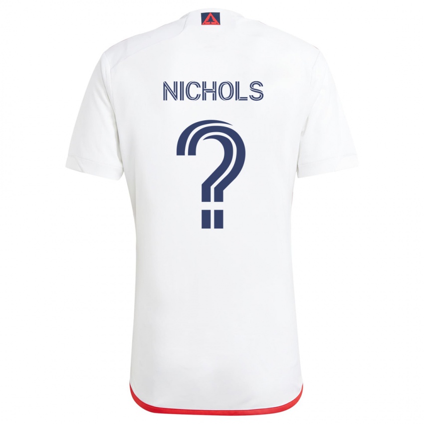 Bambino Maglia Robert Nichols #0 Bianco Rosso Kit Gara Away 2024/25 Maglietta