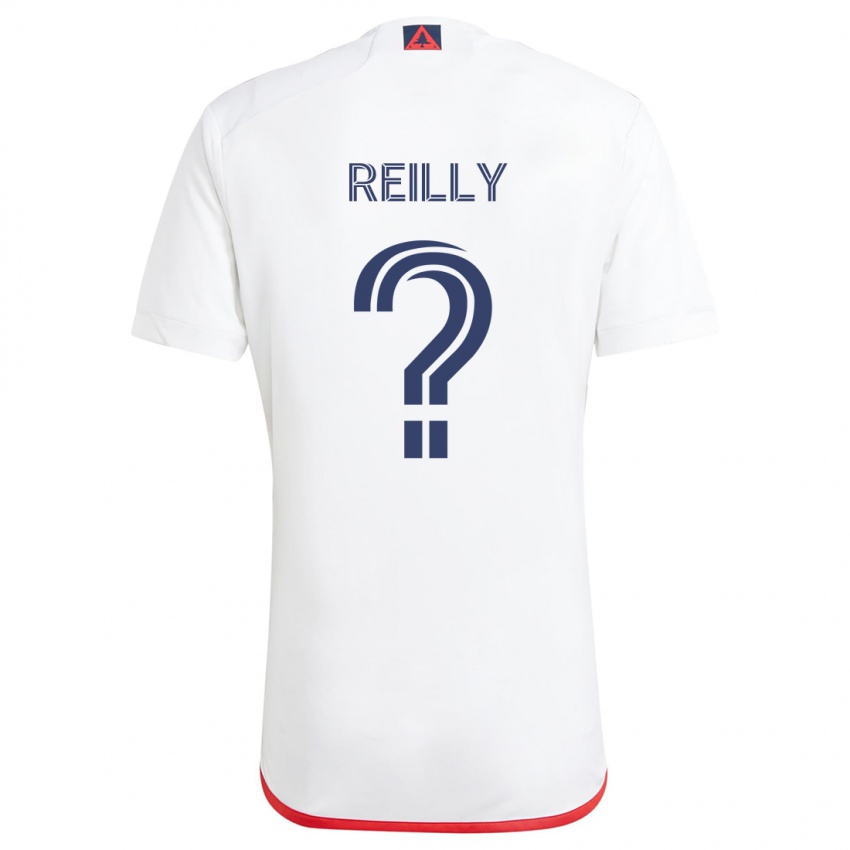 Bambino Maglia Aidan Reilly #0 Bianco Rosso Kit Gara Away 2024/25 Maglietta