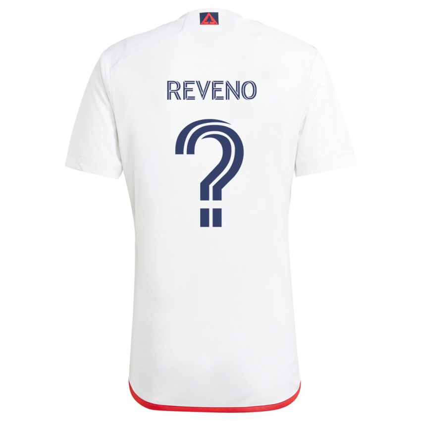 Bambino Maglia Ben Reveno #0 Bianco Rosso Kit Gara Away 2024/25 Maglietta