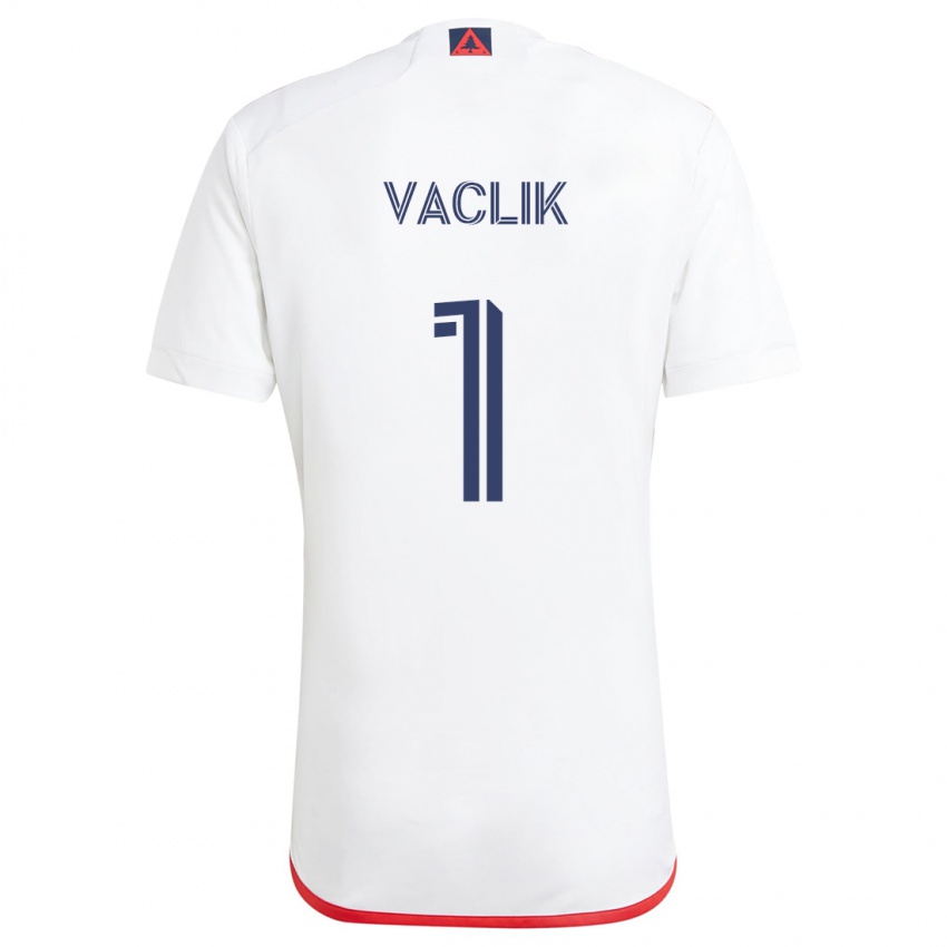 Bambino Maglia Tomas Vaclik #1 Bianco Rosso Kit Gara Away 2024/25 Maglietta