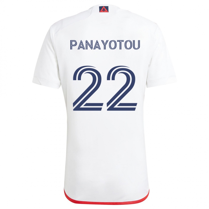 Bambino Maglia Jack Panayotou #22 Bianco Rosso Kit Gara Away 2024/25 Maglietta