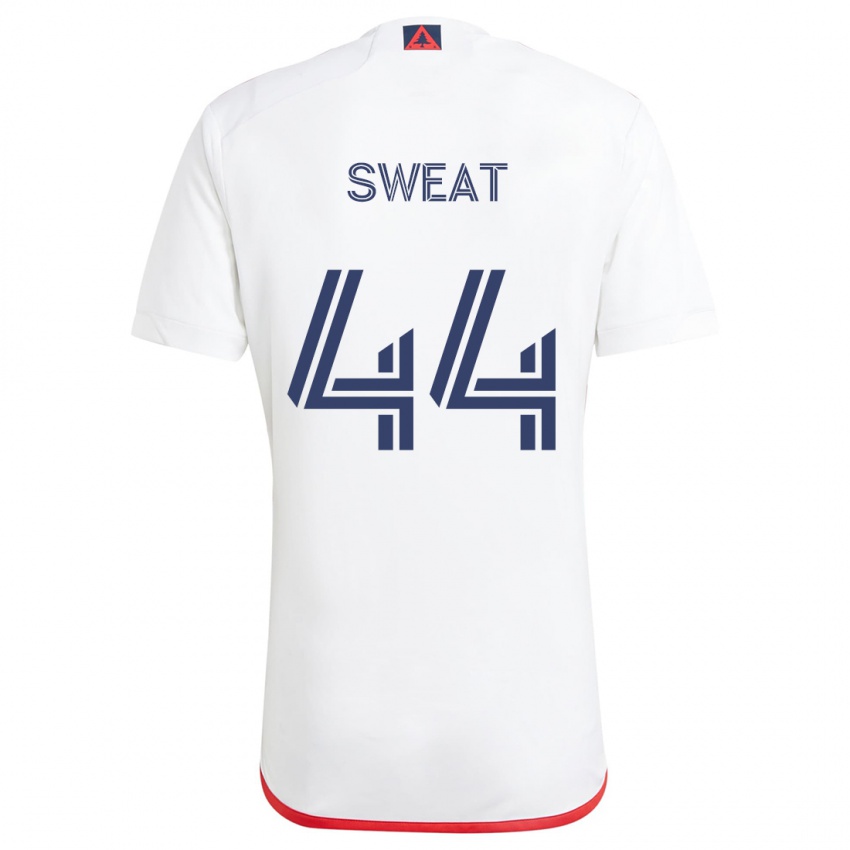 Bambino Maglia Ben Sweat #44 Bianco Rosso Kit Gara Away 2024/25 Maglietta