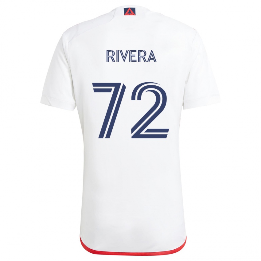 Bambino Maglia Damián Rivera #72 Bianco Rosso Kit Gara Away 2024/25 Maglietta