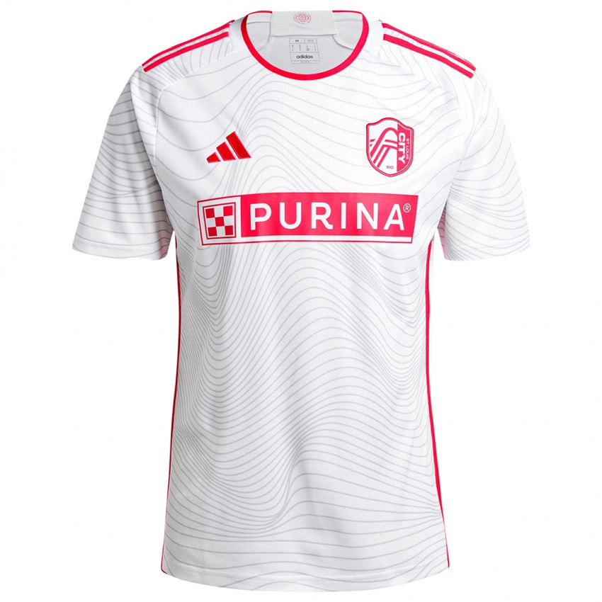 Bambino Maglia Il Tuo Nome #0 Bianco Rosso Kit Gara Away 2024/25 Maglietta