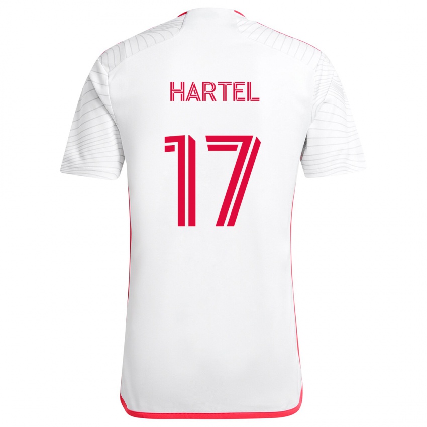 Bambino Maglia Marcel Hartel #17 Bianco Rosso Kit Gara Away 2024/25 Maglietta