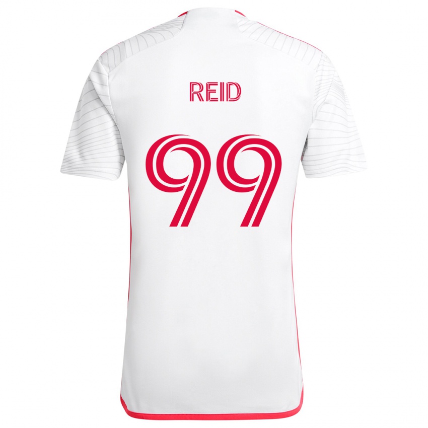 Bambino Maglia Jayden Reid #99 Bianco Rosso Kit Gara Away 2024/25 Maglietta