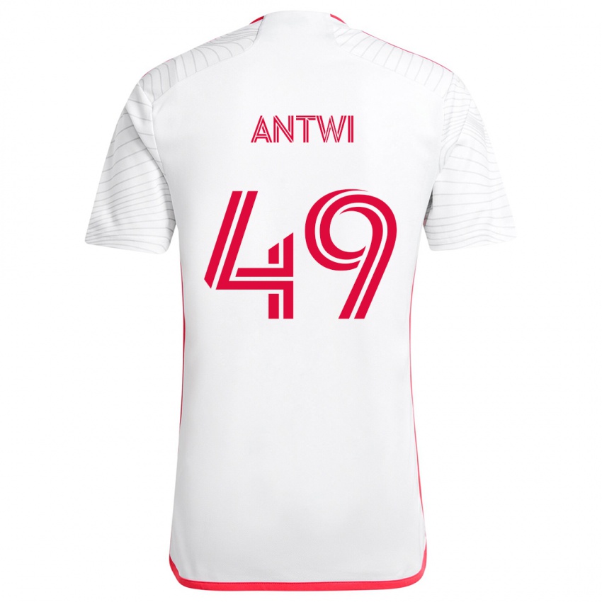 Bambino Maglia Seth Antwi #49 Bianco Rosso Kit Gara Away 2024/25 Maglietta