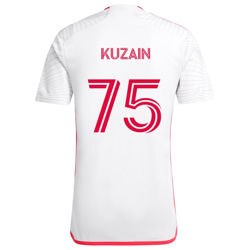 Bambino Maglia Wan Kuzain #75 Bianco Rosso Kit Gara Away 2024/25 Maglietta