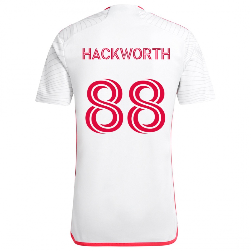 Bambino Maglia Larsen Hackworth #88 Bianco Rosso Kit Gara Away 2024/25 Maglietta