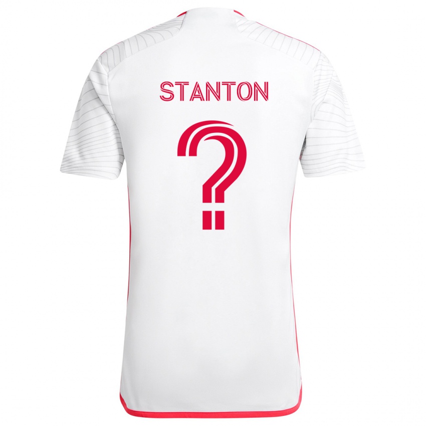 Bambino Maglia Zachary Stanton #0 Bianco Rosso Kit Gara Away 2024/25 Maglietta