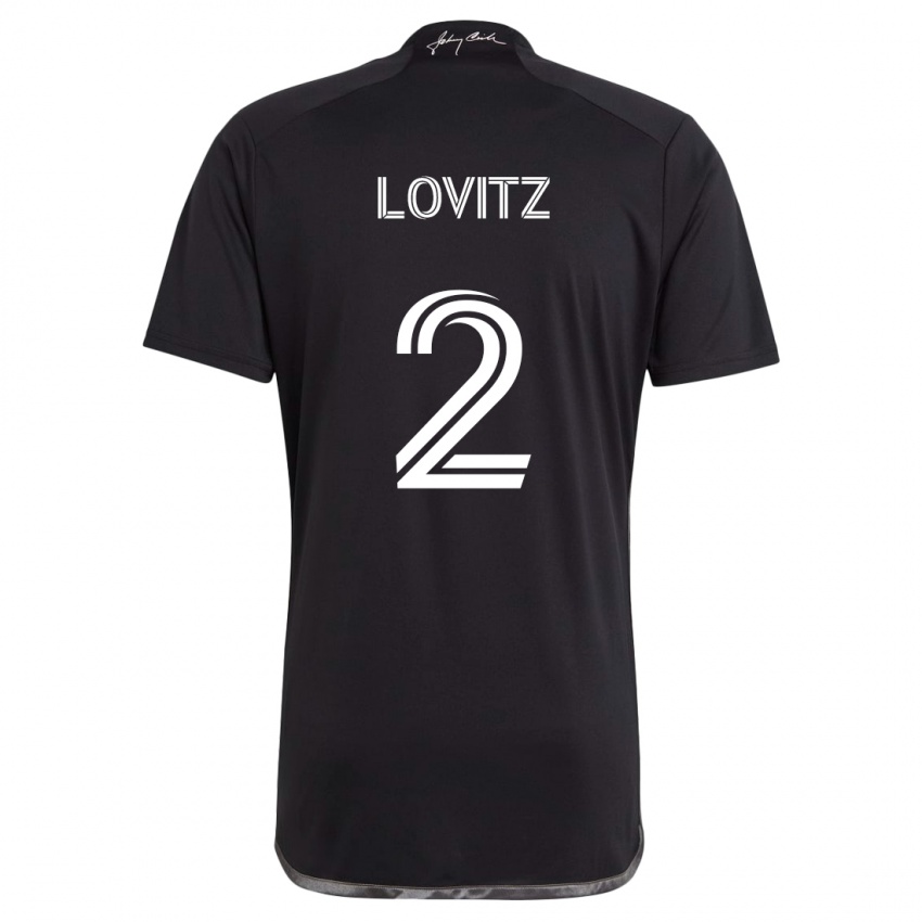 Bambino Maglia Daniel Lovitz #2 Nero Kit Gara Away 2024/25 Maglietta