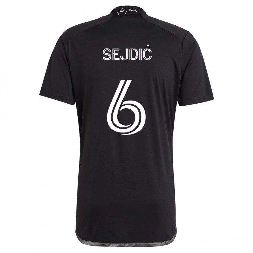 Bambino Maglia Amar Sejdić #6 Nero Kit Gara Away 2024/25 Maglietta