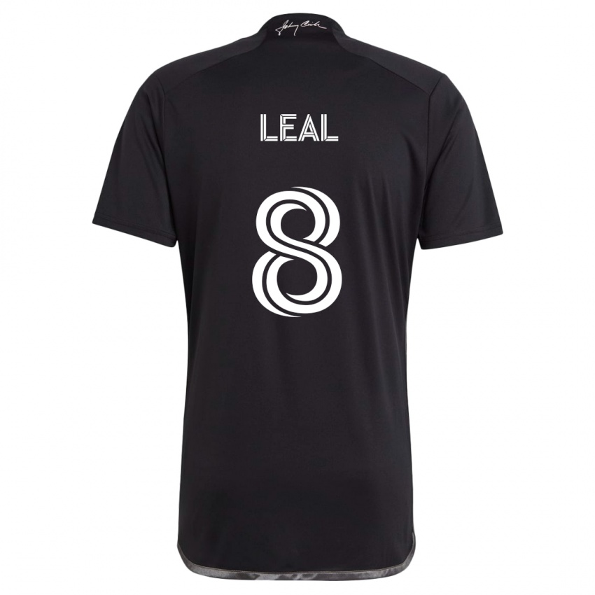 Bambino Maglia Randall Leal #8 Nero Kit Gara Away 2024/25 Maglietta