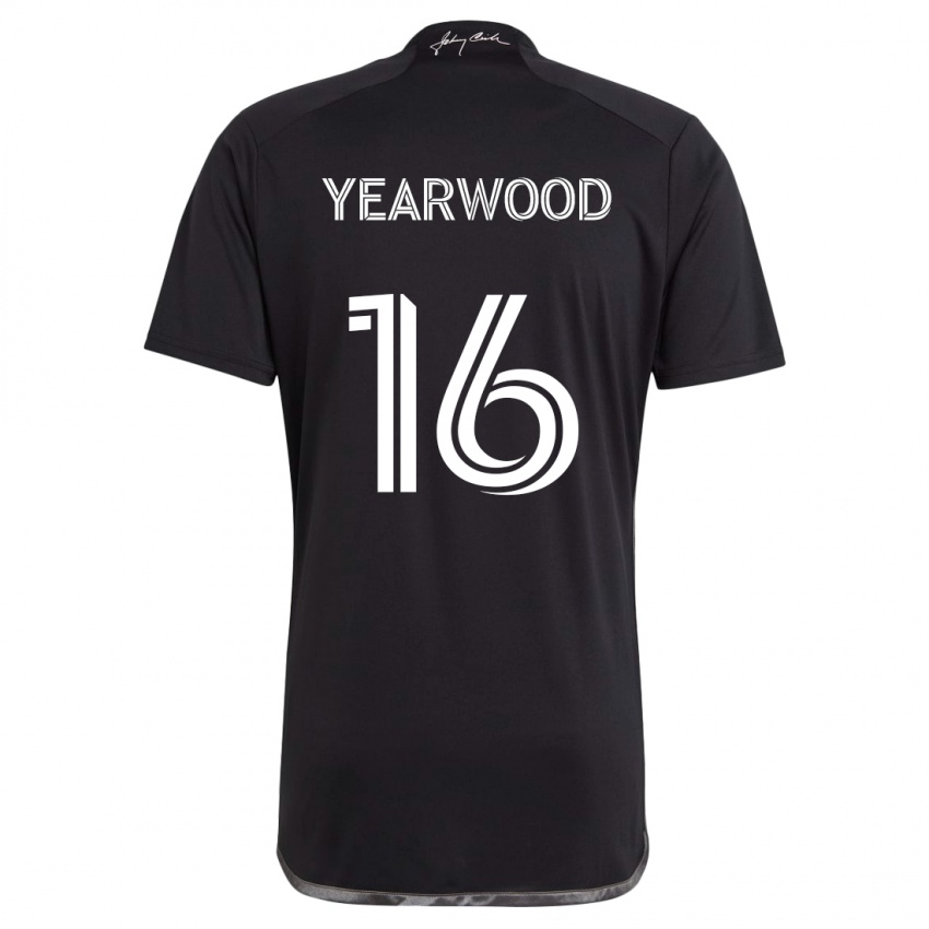 Bambino Maglia Dru Yearwood #16 Nero Kit Gara Away 2024/25 Maglietta