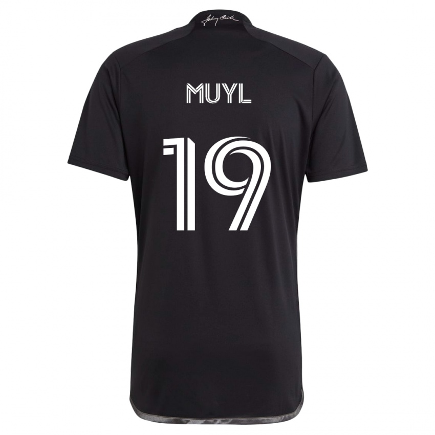 Bambino Maglia Alex Muyl #19 Nero Kit Gara Away 2024/25 Maglietta