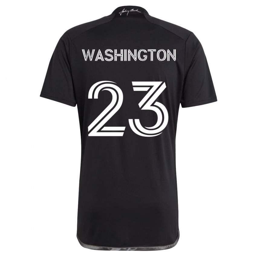 Bambino Maglia Taylor Washington #23 Nero Kit Gara Away 2024/25 Maglietta