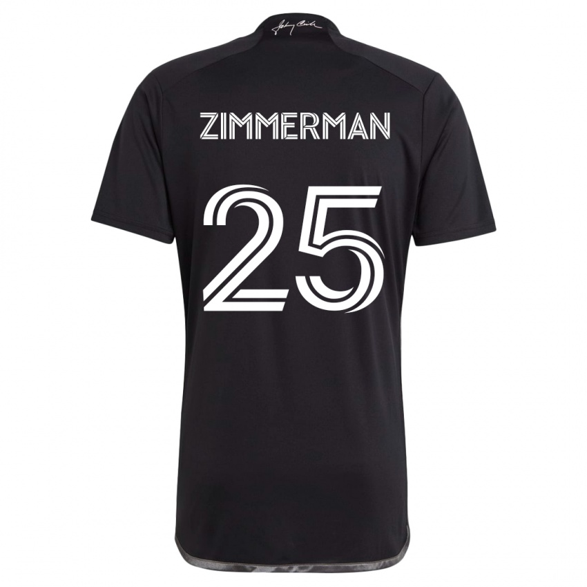 Bambino Maglia Walker Zimmerman #25 Nero Kit Gara Away 2024/25 Maglietta