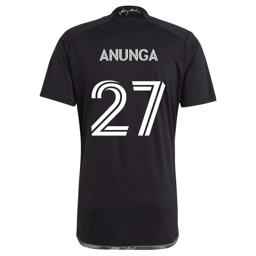 Bambino Maglia Tah Anunga #27 Nero Kit Gara Away 2024/25 Maglietta