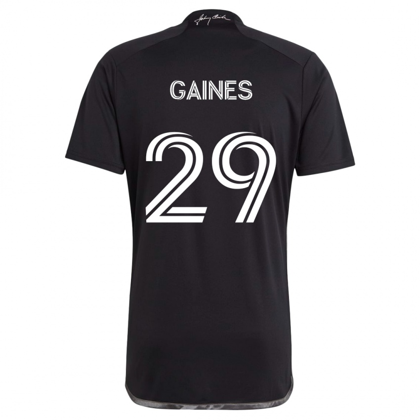 Bambino Maglia Julian Gaines #29 Nero Kit Gara Away 2024/25 Maglietta