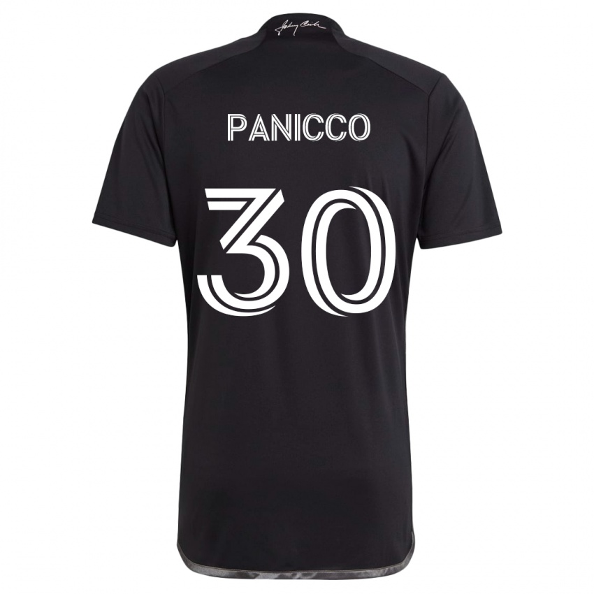 Bambino Maglia Elliot Panicco #30 Nero Kit Gara Away 2024/25 Maglietta