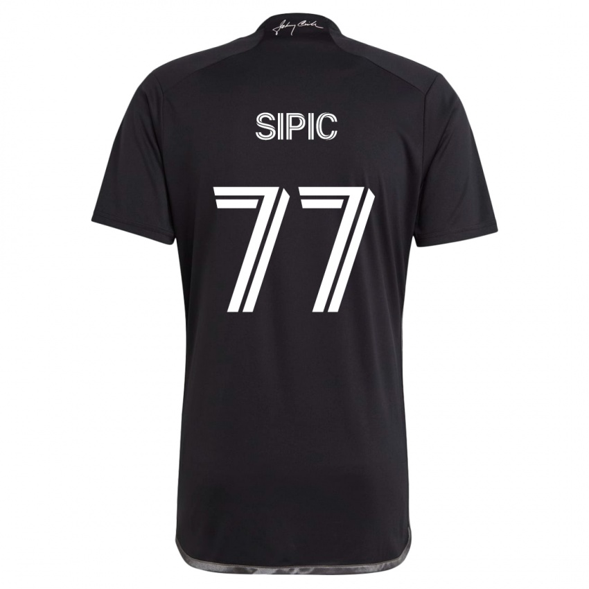 Bambino Maglia Adem Sipić #77 Nero Kit Gara Away 2024/25 Maglietta