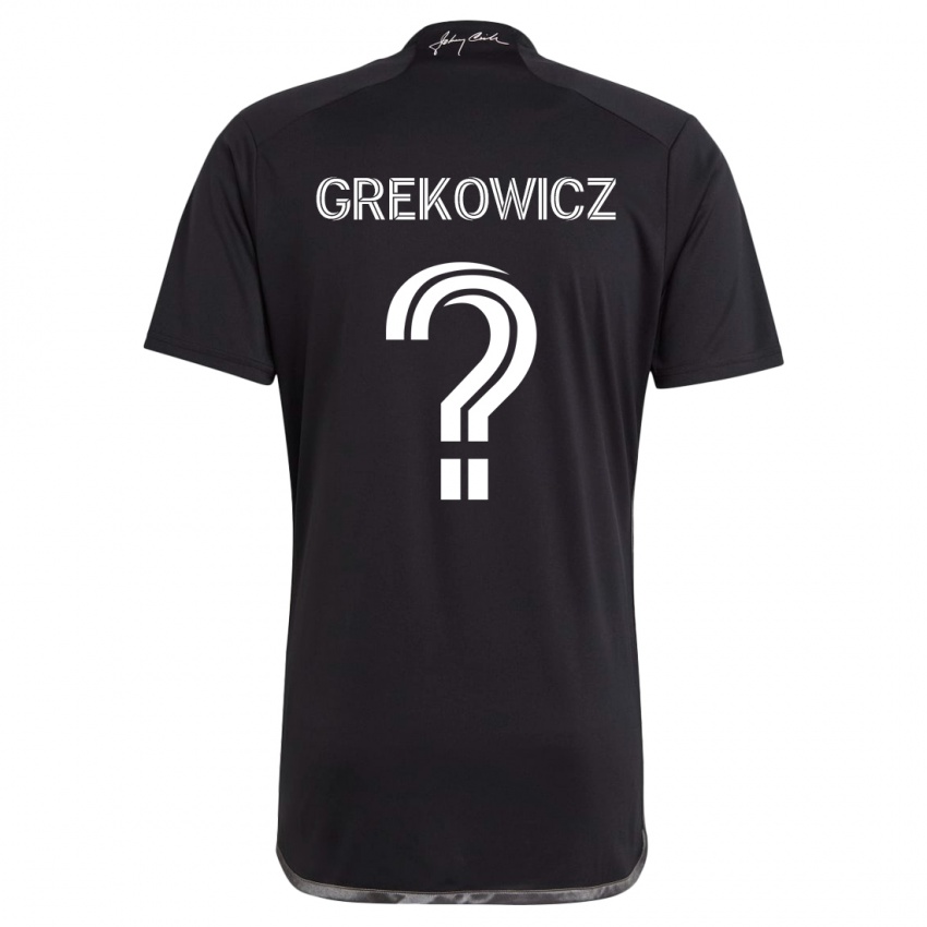 Bambino Maglia Jacob Grekowicz #0 Nero Kit Gara Away 2024/25 Maglietta