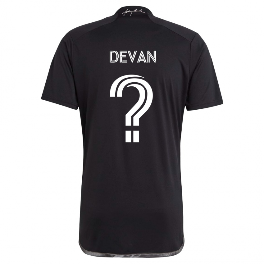 Bambino Maglia Liam Devan #0 Nero Kit Gara Away 2024/25 Maglietta