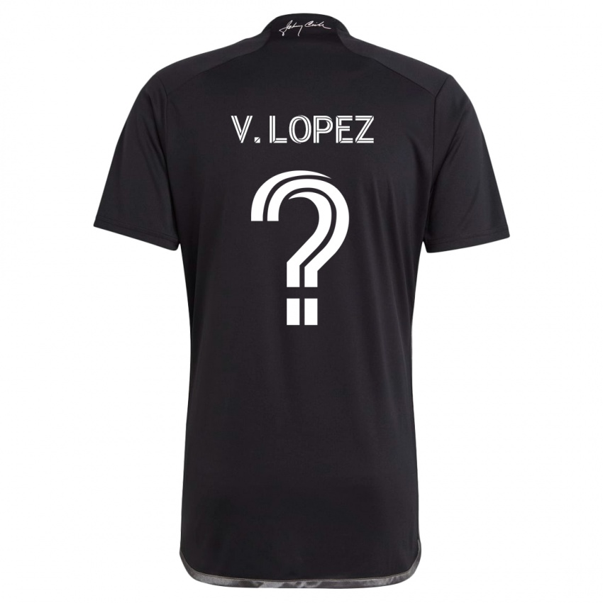 Bambino Maglia Alejandro Velazquez-Lopez #0 Nero Kit Gara Away 2024/25 Maglietta