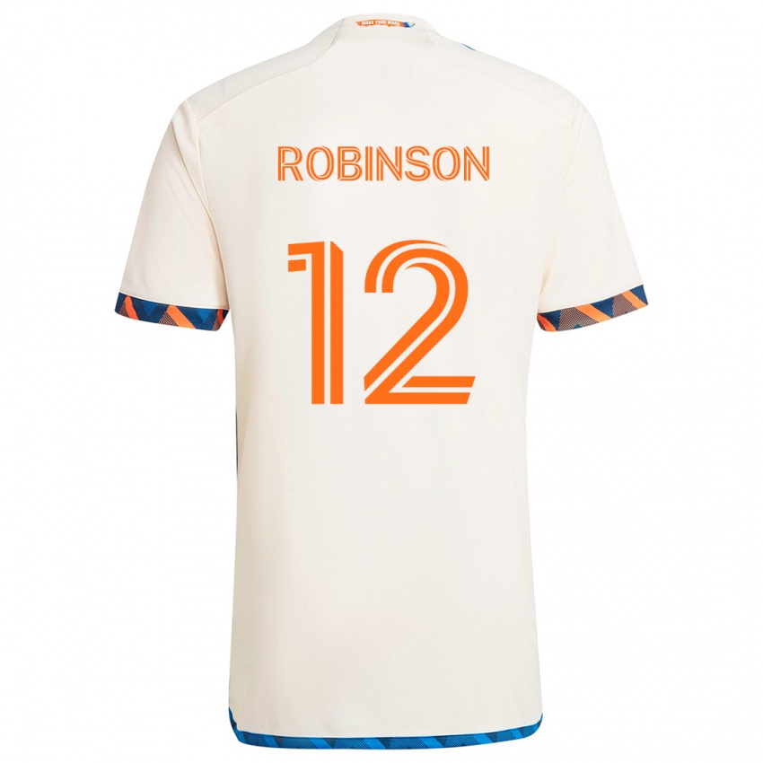 Bambino Maglia Miles Robinson #12 Bianco Arancione Kit Gara Away 2024/25 Maglietta