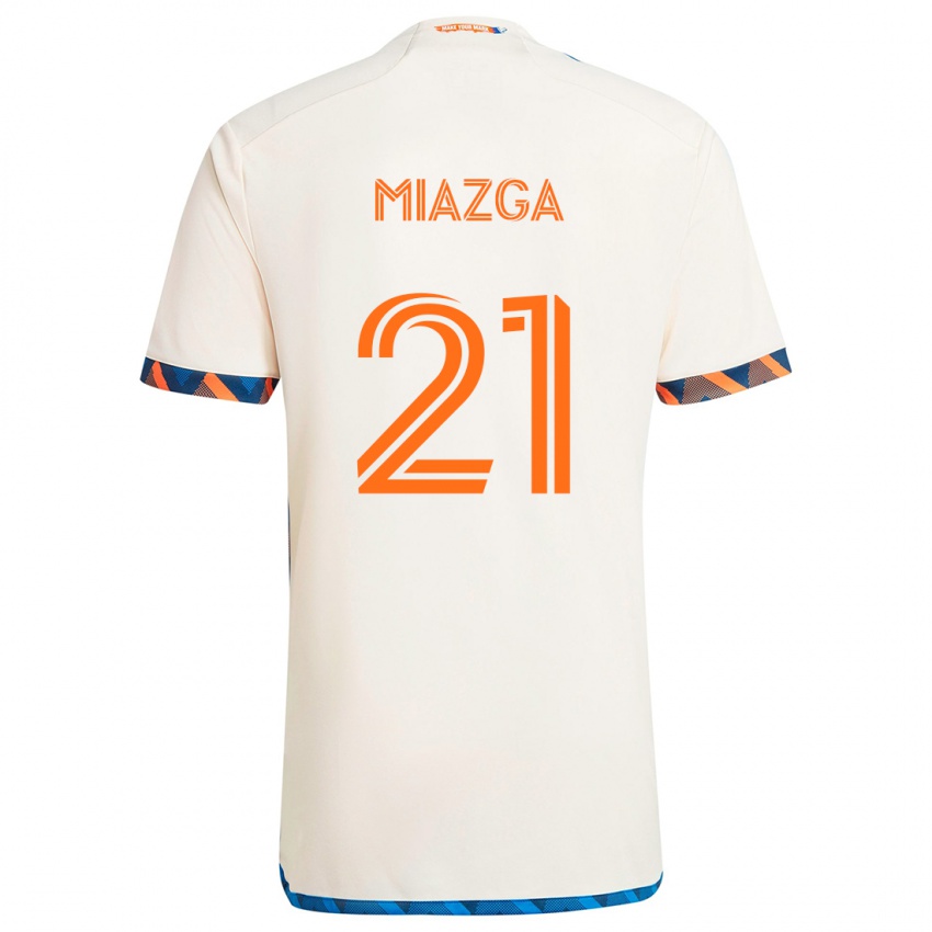 Bambino Maglia Matt Miazga #21 Bianco Arancione Kit Gara Away 2024/25 Maglietta