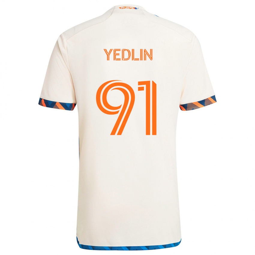 Bambino Maglia Deandre Yedlin #91 Bianco Arancione Kit Gara Away 2024/25 Maglietta