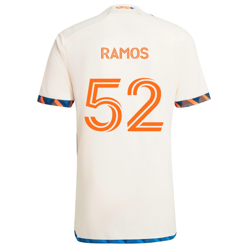 Bambino Maglia Yair Ramos #52 Bianco Arancione Kit Gara Away 2024/25 Maglietta