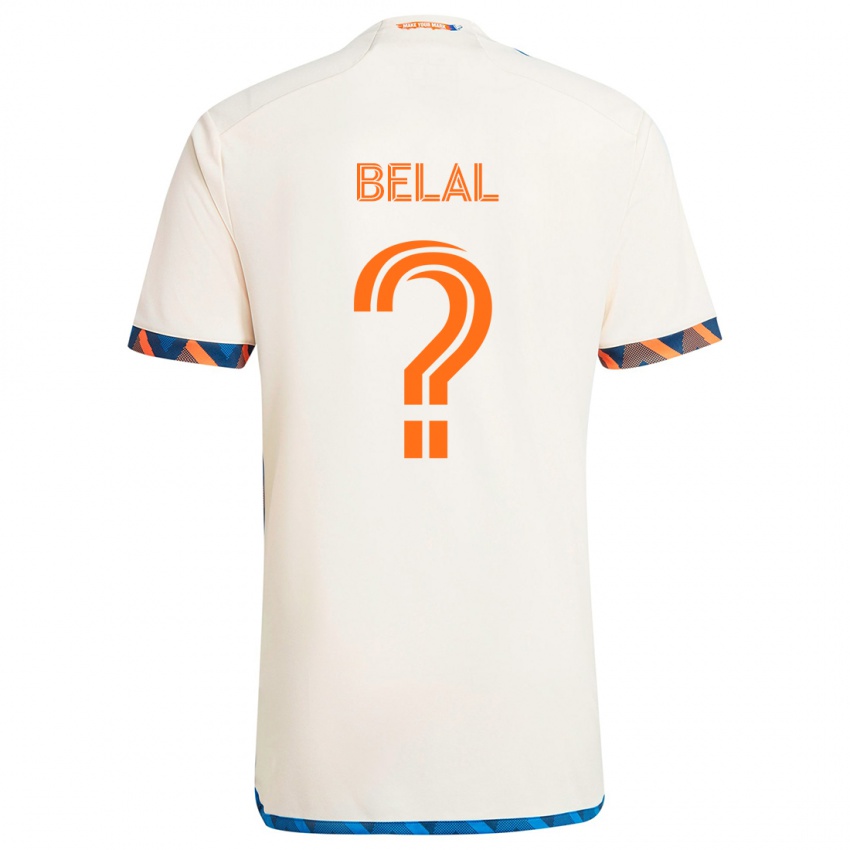 Bambino Maglia Ryan Belal #0 Bianco Arancione Kit Gara Away 2024/25 Maglietta