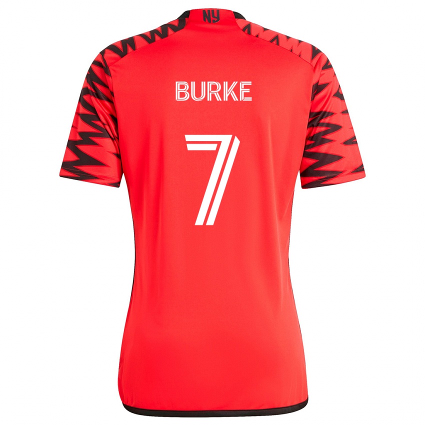 Bambino Maglia Cory Burke #7 Rosso Nero Bianco Kit Gara Away 2024/25 Maglietta